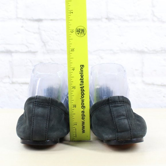 COACH Black Leather Floral Patch Slip On Ballet Flats Shoes Size 8 B - Picture 7 of 9